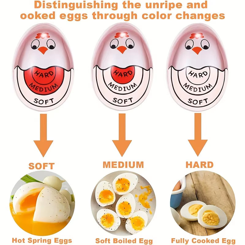 1/3/4Pc Egg Timer Color Changing Indicator Kitchen Boiled Egg Timer Resin Perfect Boiled Eggs by Temperature Home Kitchen Gadget