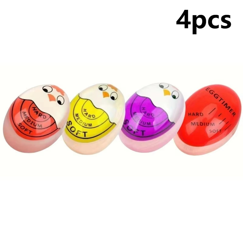 1/3/4Pc Egg Timer Color Changing Indicator Kitchen Boiled Egg Timer Resin Perfect Boiled Eggs by Temperature Home Kitchen Gadget